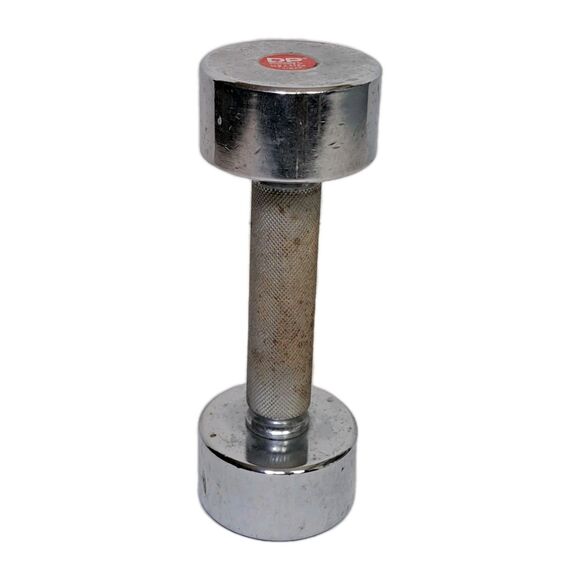 Vtg DP Executive Fit For Life Chrome 5lb Dumbell Exercise Fitness 5 Pound Weight - Picture 1 of 4